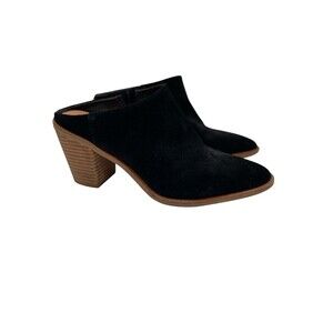 LUCKY BRAND Sebiki Women’s Size 8M Black Suede Slide Mule Heels